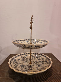 Blue Pottery Cake Stand