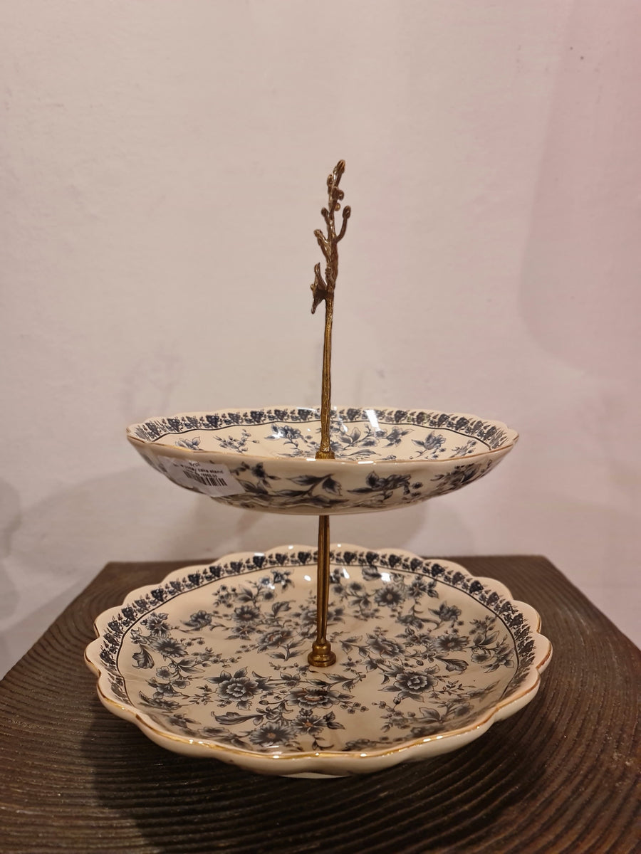Blue Pottery Cake Stand