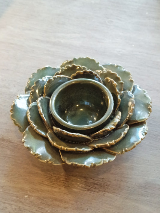 Green Ceramic Candle holder