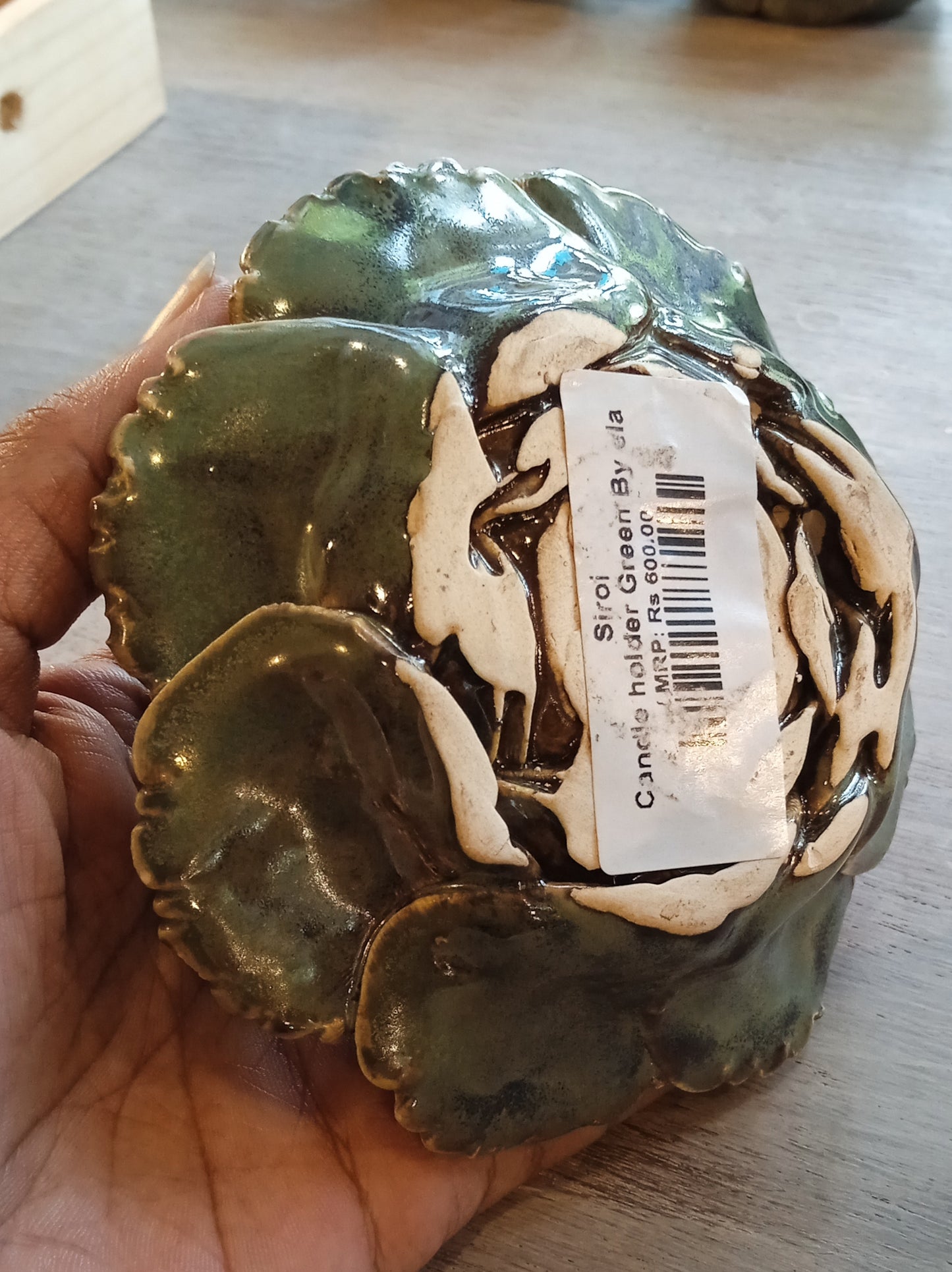 Green Ceramic Candle holder