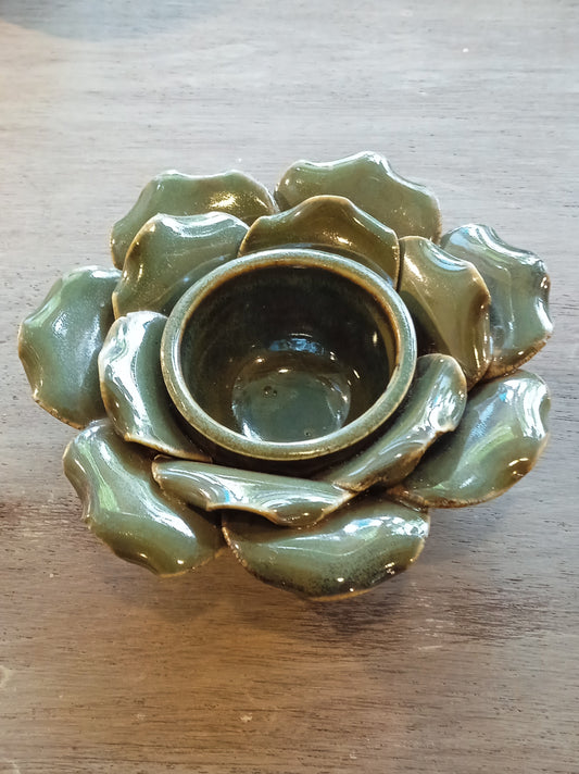 Green Ceramic Candle holder