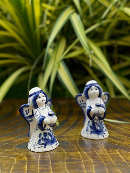Blue pottery angel EACH