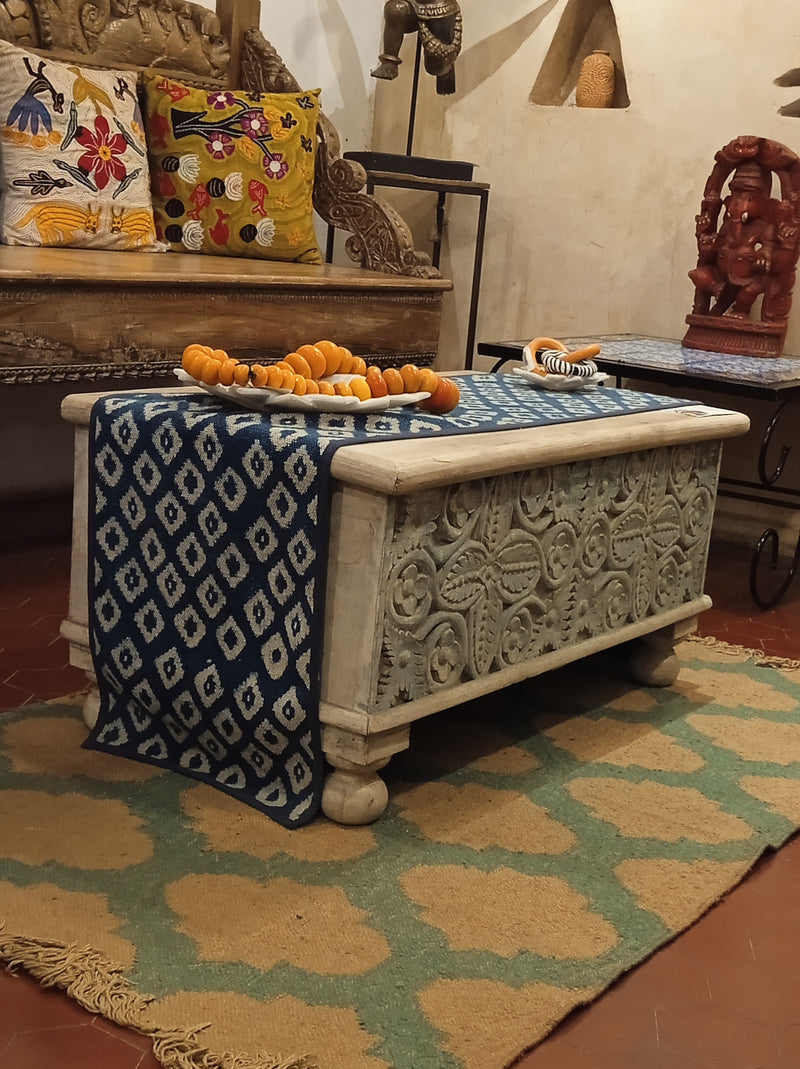 Hand-Carved Vintage Coffee Table