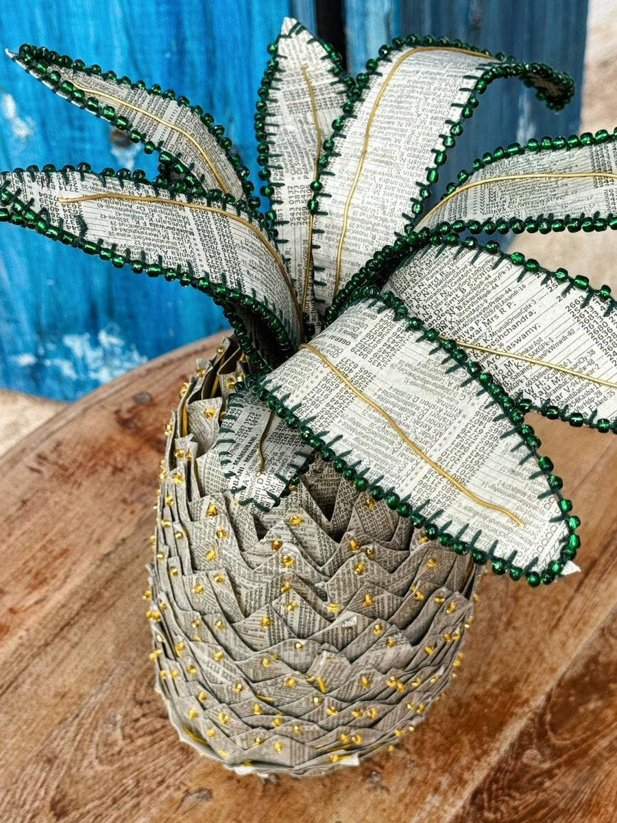 pineapple with beads set of 2