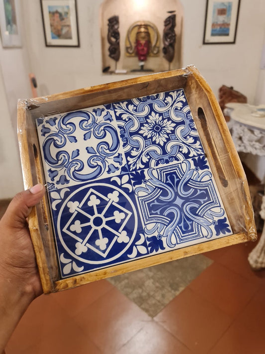 Wooden Tile Tray