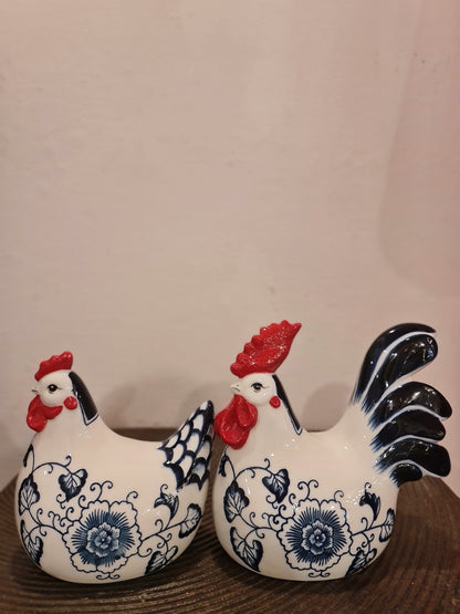Pair of Ceramic Rooster