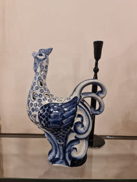 Blue Pottery Rooster