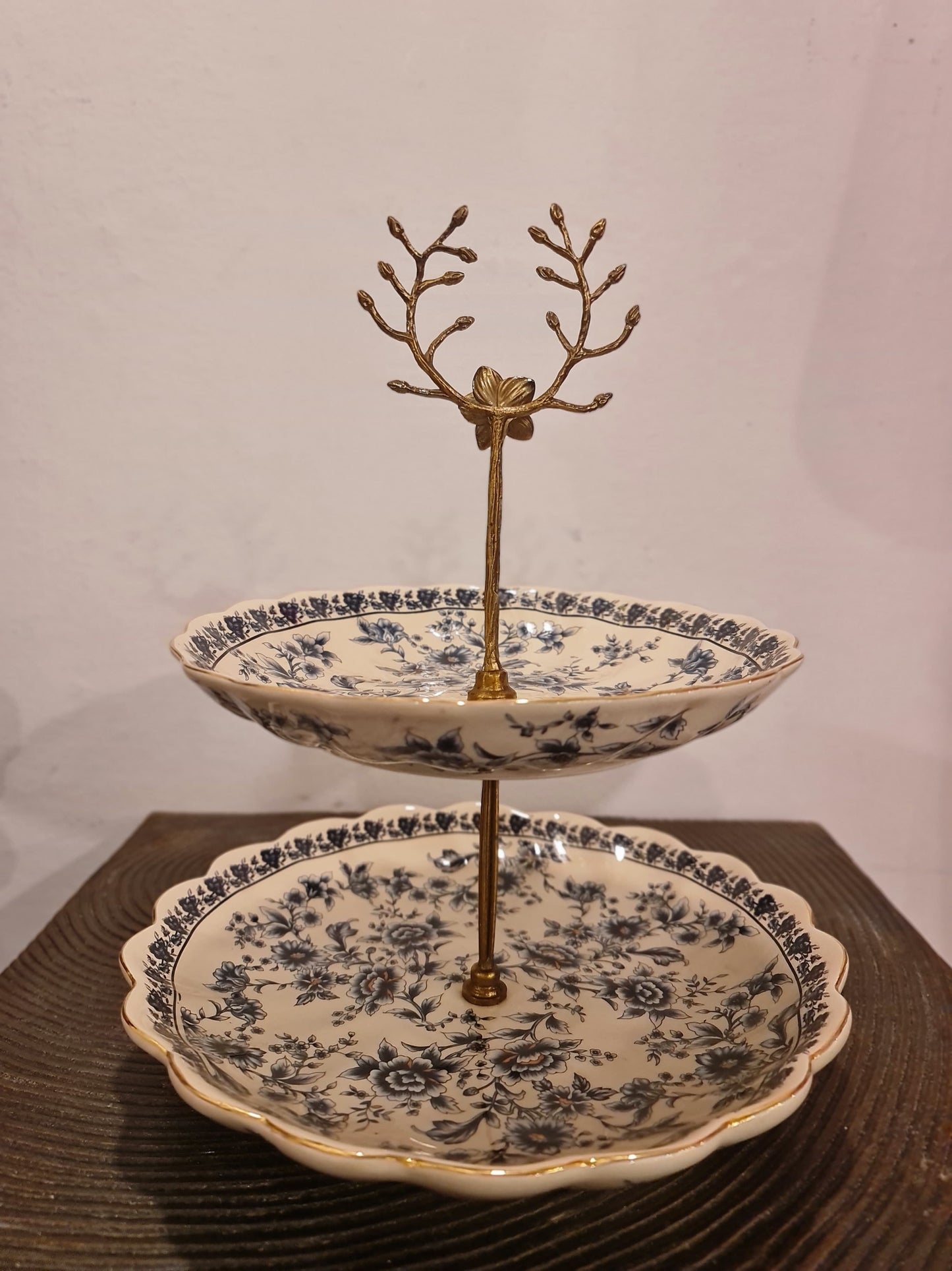 Blue Pottery Cake Stand