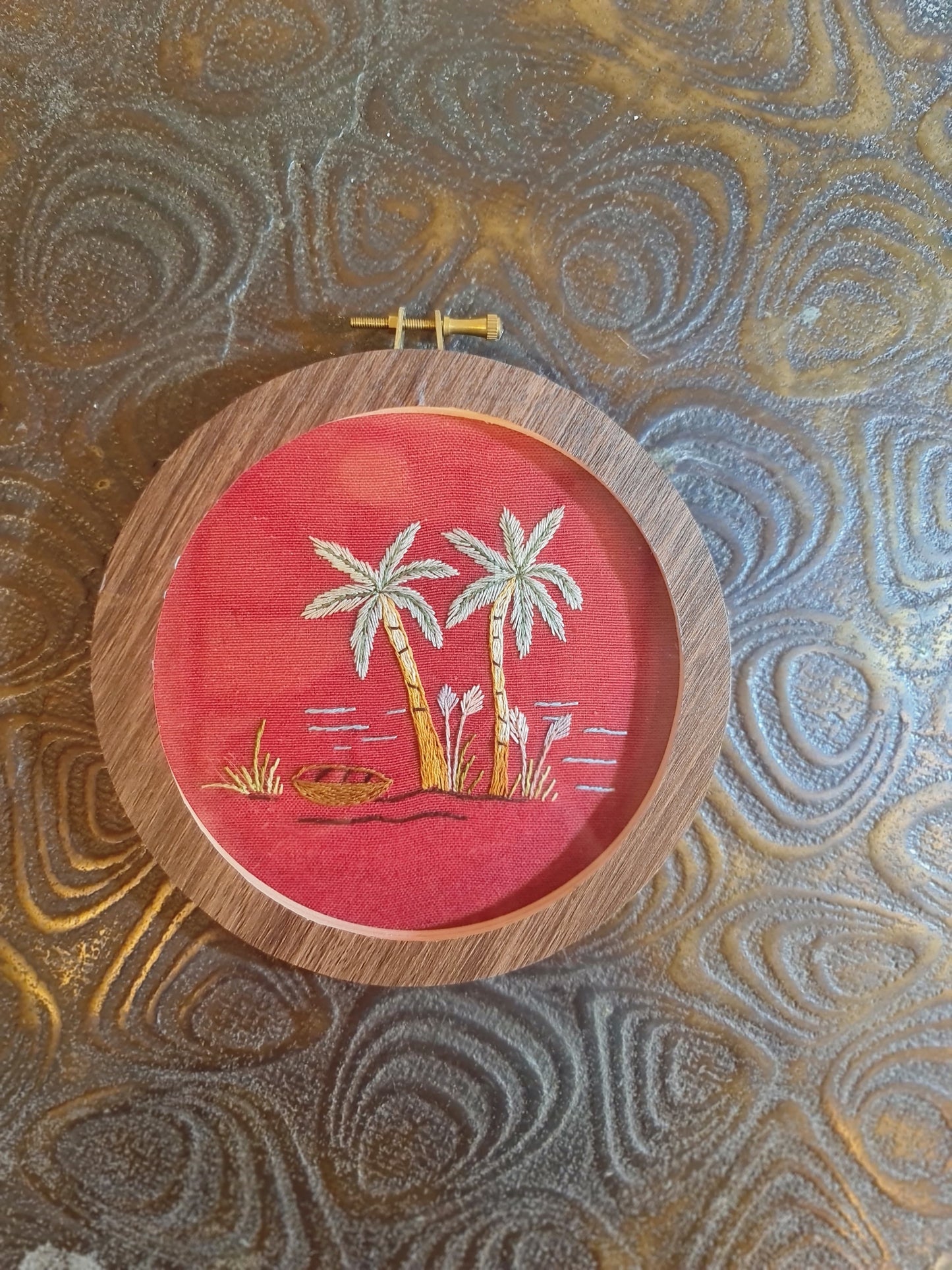 Hand-Embroidered Art Hoop