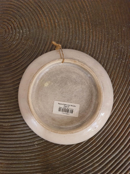 Hand-painted cow plate
