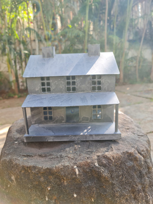 matt grey metal house