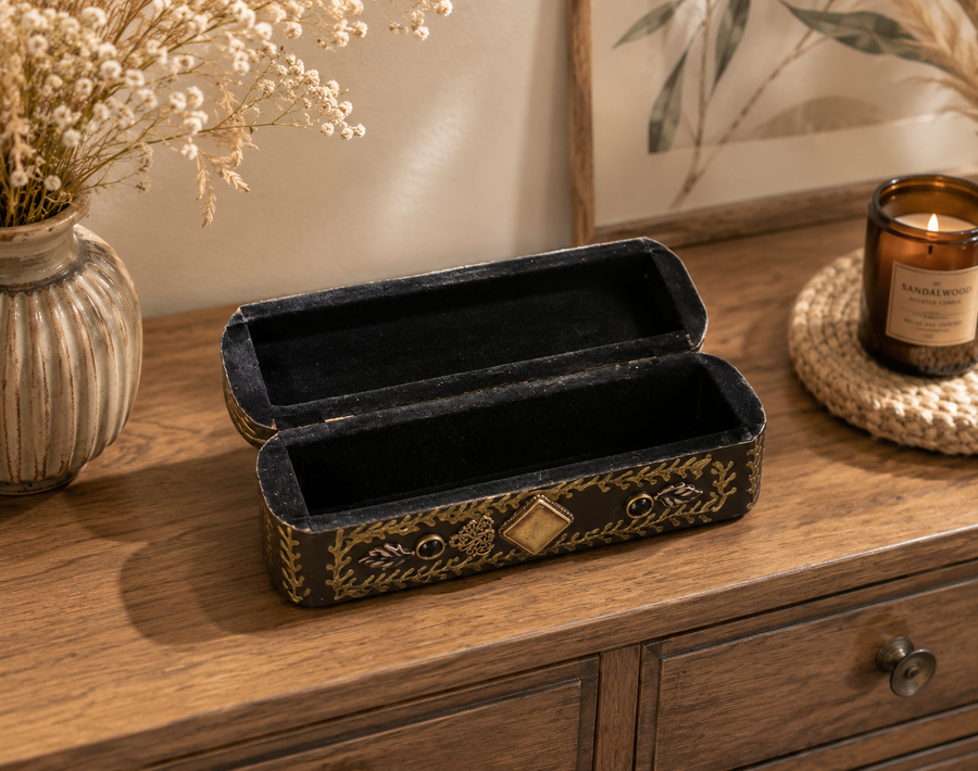 Heritage Velvet-Lined Keepsake Box