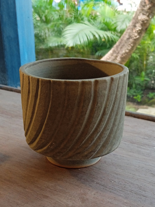 Grey Ceramic Planter