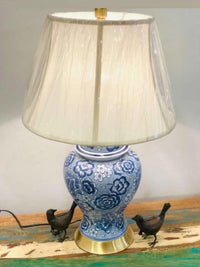 Blue Ceramic Table Lamp