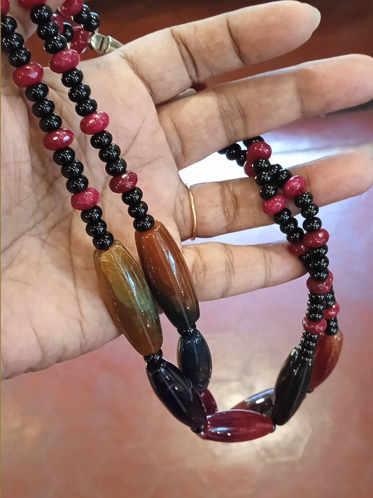 Mookite & Jasper Semiprecious Necklace