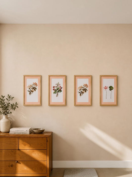 Handpainted Floral Pink Frames (each)