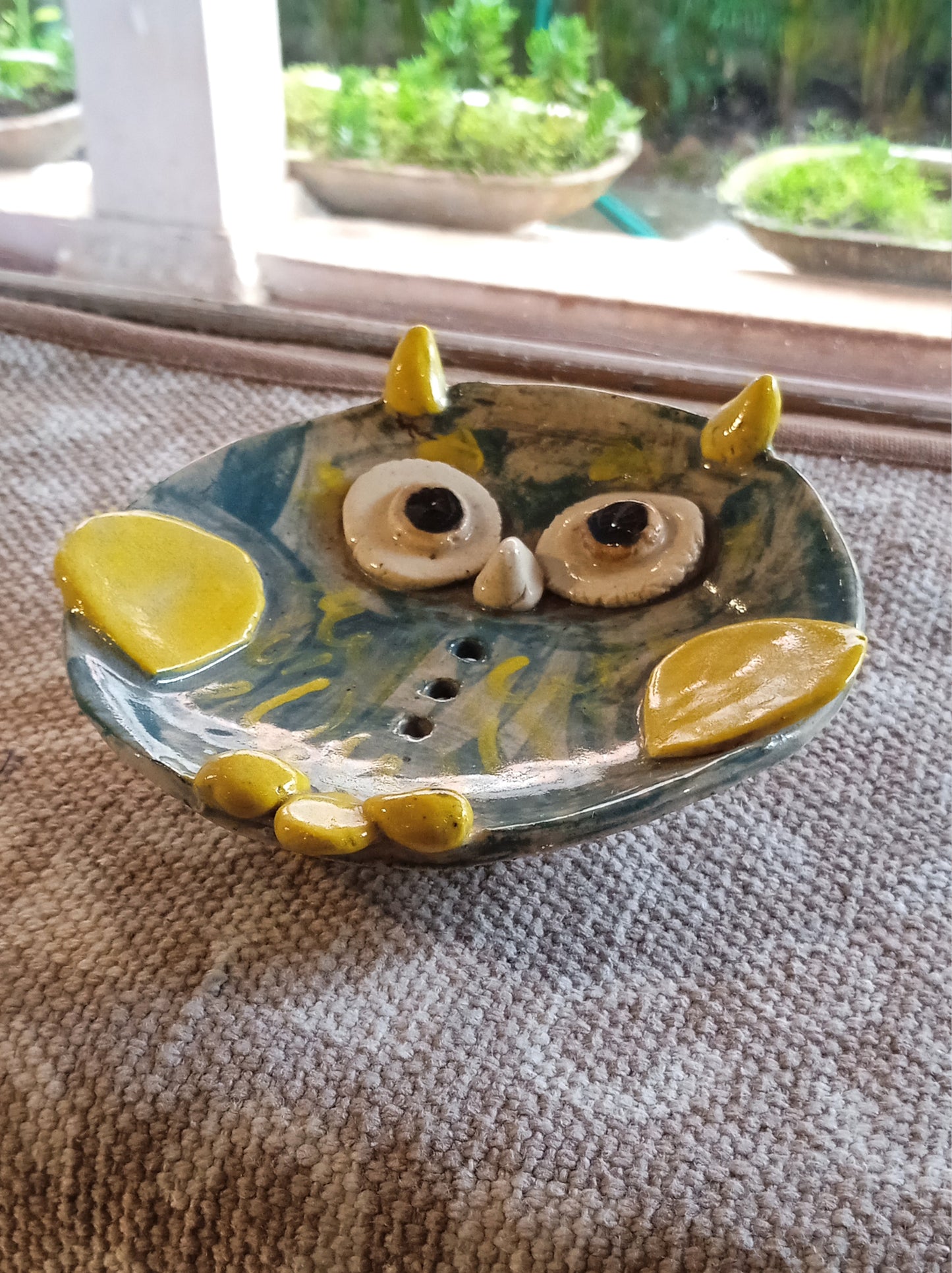 Ceramic Owl Soap Dish(Light)