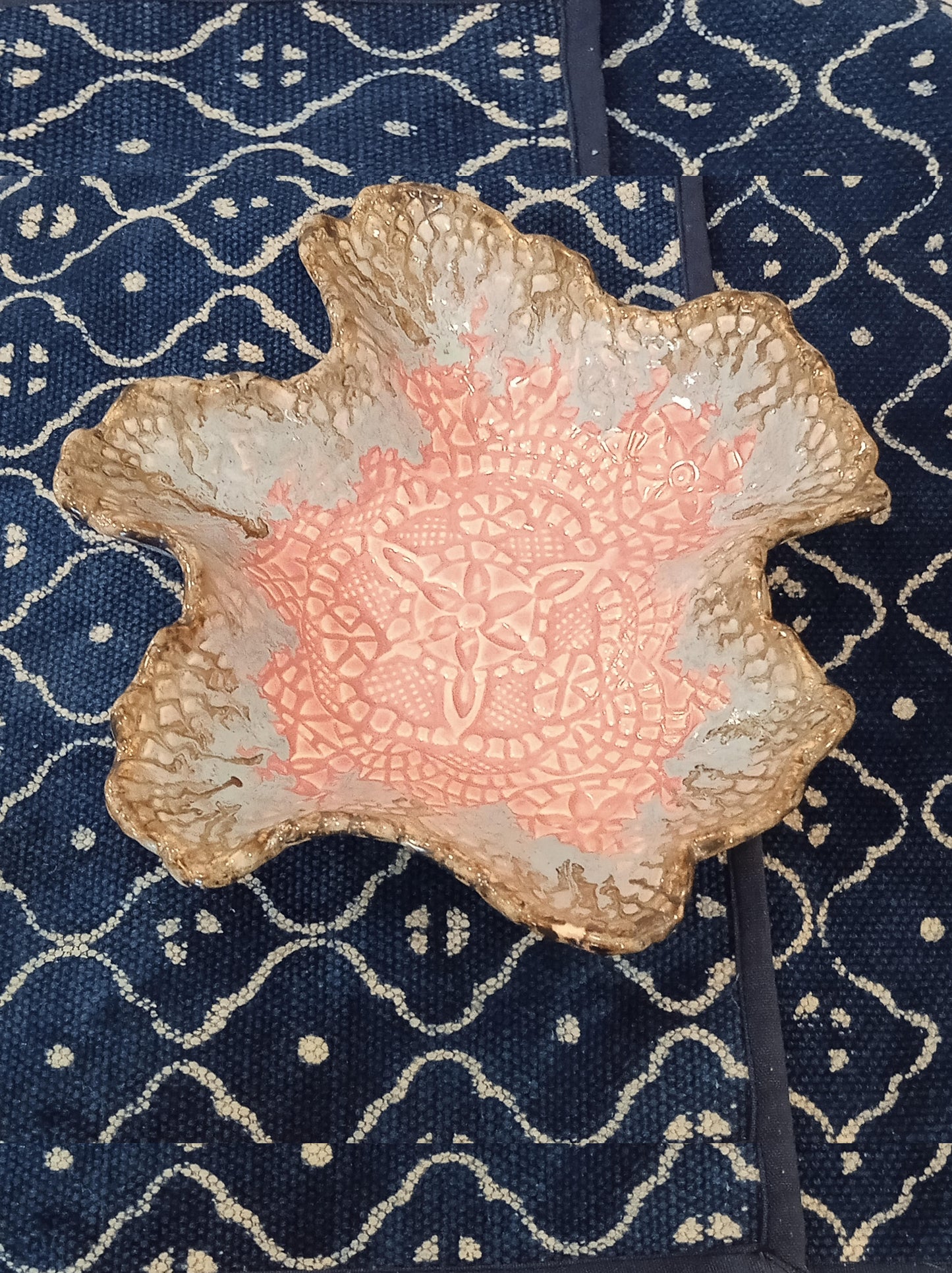 Big Pink Ceramic fruit Bowl