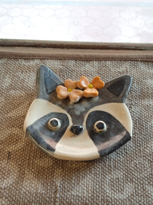 Racoon Ceramic Soap Dish