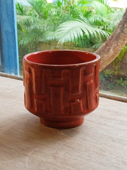 Red HP Ceramic Planter