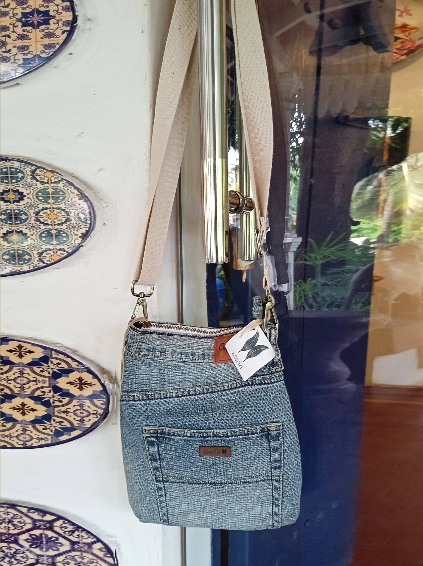 Denim Adjustable Sling Bag