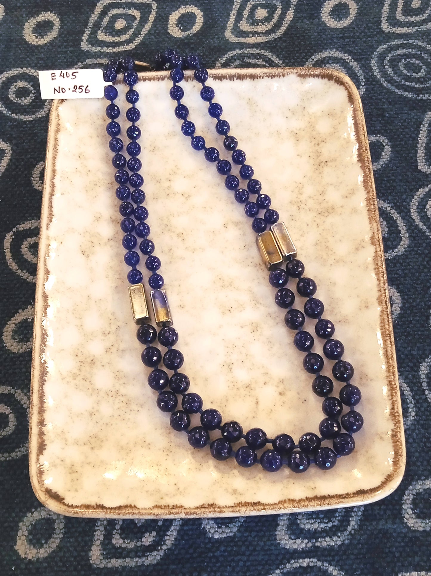 Blue Jade Semiprecious Necklace